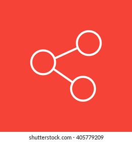 Social network line icon.