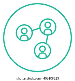 Social network line icon.