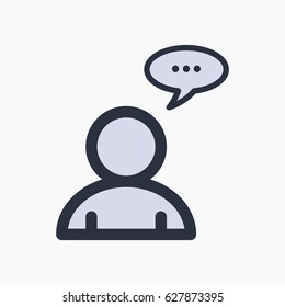Social network line icon