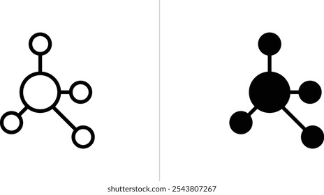 Social network lined icon. Link, Action share in network symbol. Business Connections Concept. Editable Stroke. Vector illustration