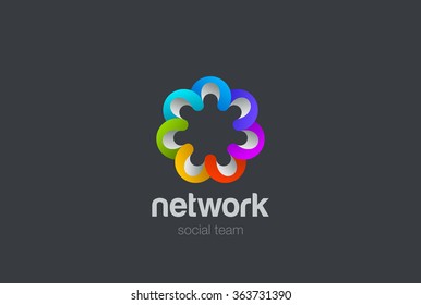 7 stars logo images stock photos vectors shutterstock https www shutterstock com image vector social network logo design vector template 363731390