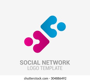 Social network logo template