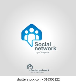 Social Network logo template. Team Community Partners Corporate branding identity