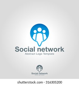 Social Network logo template. Team Community Partners Corporate branding identity