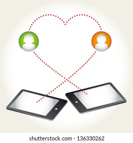 Social network love internet chat community communication