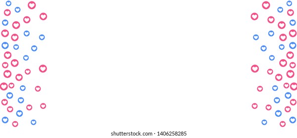 Social Network marketing like and heart icon. Application social media background advertising. Vector banner