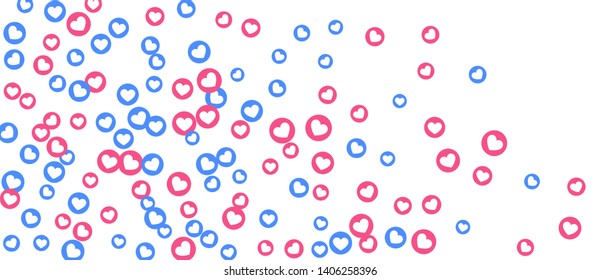 Social Network marketing like and heart icon. Application social media background advertising. Vector banner