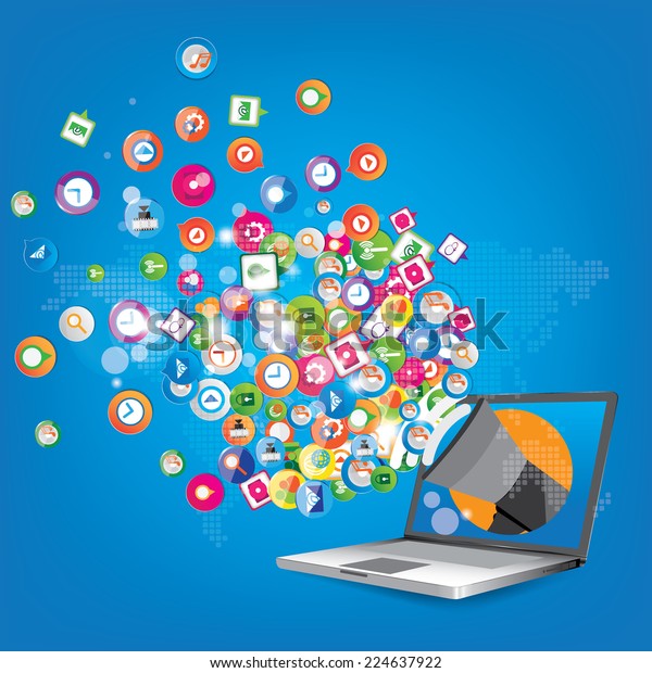 Social Network Marketing Trend Design Stock Vector Royalty Free