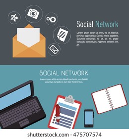 social network media d icon vector illustration design