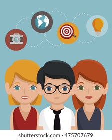 social network media d icon vector illustration design