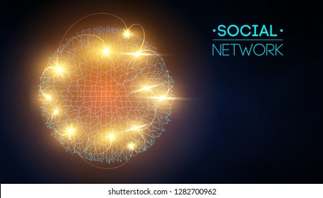 Social network media global. People communication and information sharing 3d web isometric illustration. Infographic concept vector. Network connection, business, friendship.