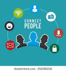 Social network and media graphic design, vector illustration eps10