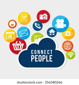 Social network and media graphic design, vector illustration eps10