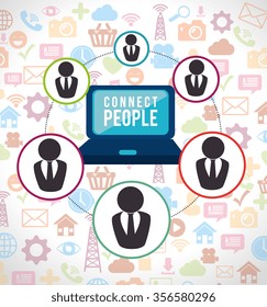 Social network and media graphic design, vector illustration eps10