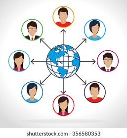 Social network and media graphic design, vector illustration eps10