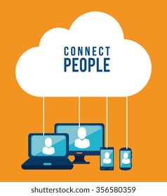 Social network and media graphic design, vector illustration eps10