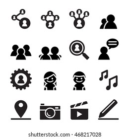 Social network , Social media icon set