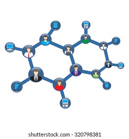 Social Network. Social Media. Icon, symbol, logo, sign.