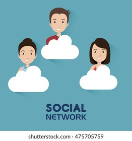 social network media isolated icon vector illustration design
