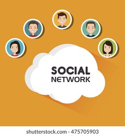 social network media isolated icon vector illustration design