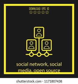 social network, social media  vector icon