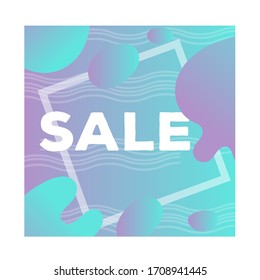 Social Network Mockup. Mobile App. Vibrant gradient vector GUI. Design screen Sale for blog. Creative screen design concept for blogger, designer, shop owner, entrepreneur, business