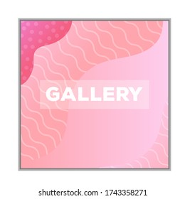 Social Network Mockup. Mobile App. Vibrant gradient vector GUI. Design screen Gallery for blog. Creative screen design concept for blogger, designer, shop owner, entrepreneur, business