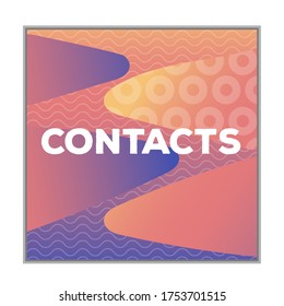 Social Network Mockup. Mobile App. Vibrant gradient vector GUI. Design screen Contacts for blog. Creative screen design concept for blogger, designer, shop owner, entrepreneur, business