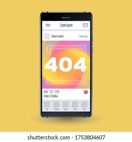 Social Network Mockup. Mobile App. Vibrant gradient vector GUI. Design screen template for blog. Creative screen design concept for blogger, designer, shop owner, entrepreneur, business