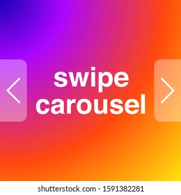 Social Network Modern Carousel Instagram Gradient Vector Illustration