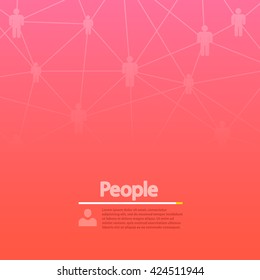 Social network modern concept background. Vector illustration.
