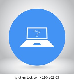 social network monitor vector icon eps 10