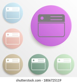 Social network notifications contacts badge color set. Simple glyph, flat vector of web icons for ui and ux, website or mobile application