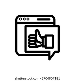 social network outline icon vector design good for web or mobile app
