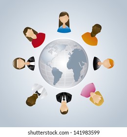 social network over blue background vector illustration