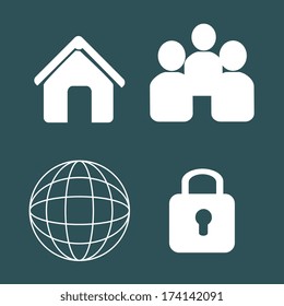 social network  over  blue background vector illustration