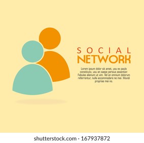 social network over pink background vector illustration