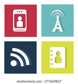 social network  over white background vector illustration