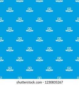Social network pattern vector seamless blue repeat for any use