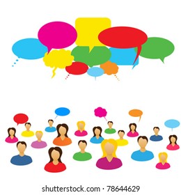 Social network of people chatting