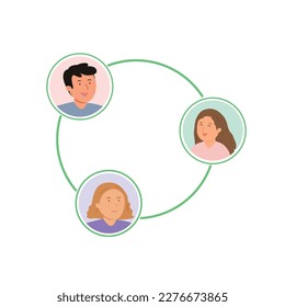 Social network, people connect by internet, Community and social concept.