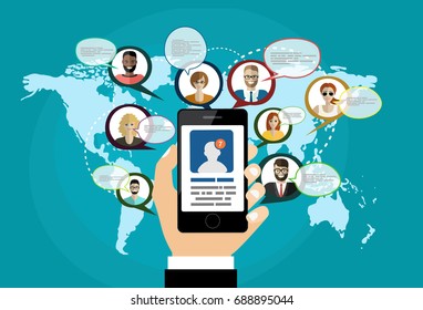 Social Media Network Connection Concept People Stock Vector (royalty 