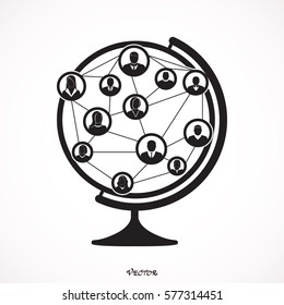 social network people, globe