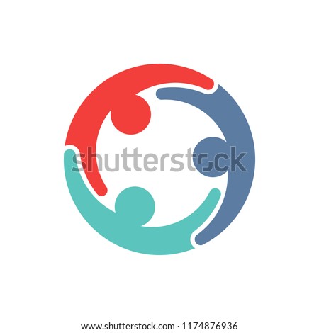 Social network people sharing together
