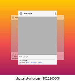 Social network photo frame vector illustration