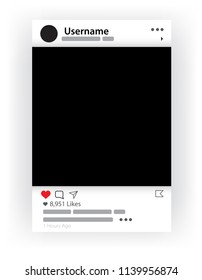 Social network photo frame vector