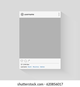 Social network photo frame vector illustration. Vector.