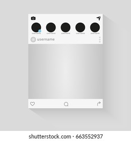 Social network photo frame Vector illustration