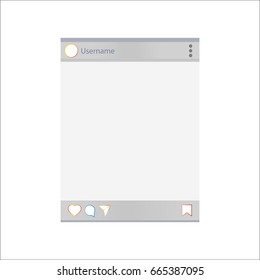 Social network photo frame vector illustration. Vector.