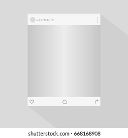Social network photo frame. Vector illustration.